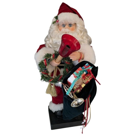 Vintage 1986 Telco MOTION-ettes Santa Claus 24" Red Bell Animated Tested Works - Picture 1 of 7